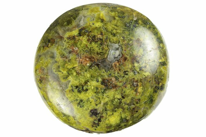 Polished Green Pistachio Opal Stone - Madagascar #249111